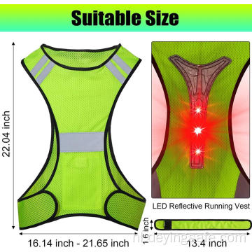 LED-reflecterend hardloopvest Duurzaam en veilig verstelbaar